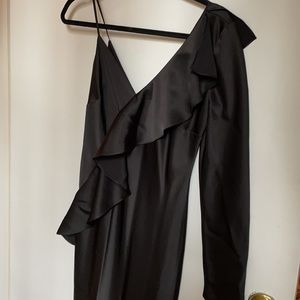 Diane Von Furstenberg black floor length dress